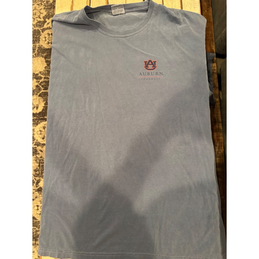 Comfort Colors Auburn Football T-Shirt Mens XL Blue 2018 Womens Football Camp
